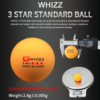 ภาพขนาดย่อของภาพหน้าปกสินค้าลูกปิงปอง Whizz 3 ดาว 10 ลูก สีส้ม จากร้าน pingpongsportgym บน Shopee