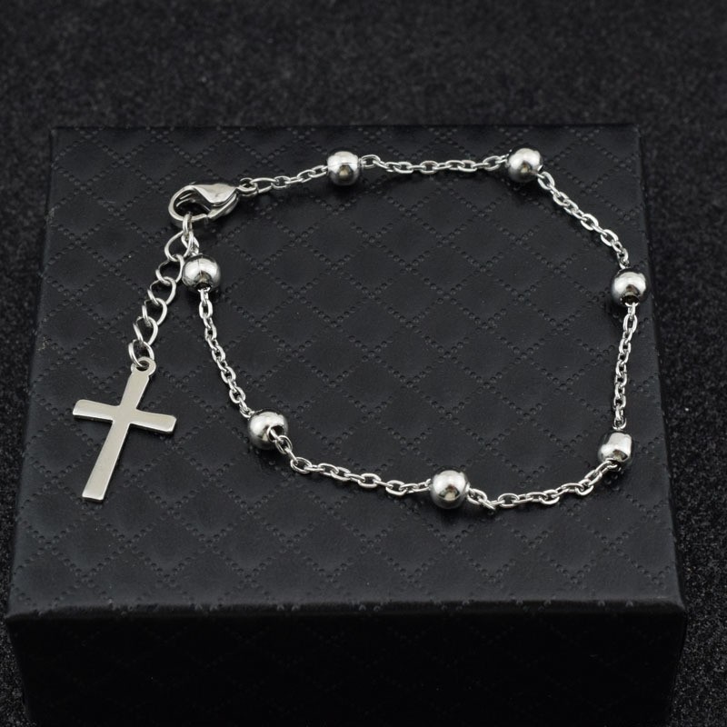 titanium-steel-cross-bead-bracelets