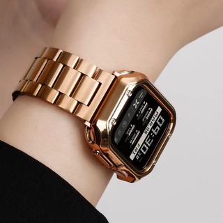 สายนาฬิกาข้อมือ สเตนเลส โลหะ แฟชั่น สําหรับ Apple Watch 1 2 3 4 5 6 SE 7 iWatch 38 40 41 มม.