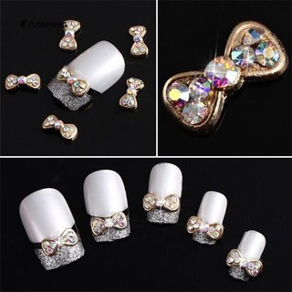 10 ชิ้น 3D Alloy คริลิค Bowknot Glitter เล็บตกแต่งศิลปะเครื่องมือทำเล็บมือ