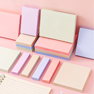 โพสอิทสีพาสเทล 80แผ่น มีกาว 🍿ร้านไทยพร้อมส่ง🍿 Post it กระดาษโน๊ตมีกาว memo notepad sticky note