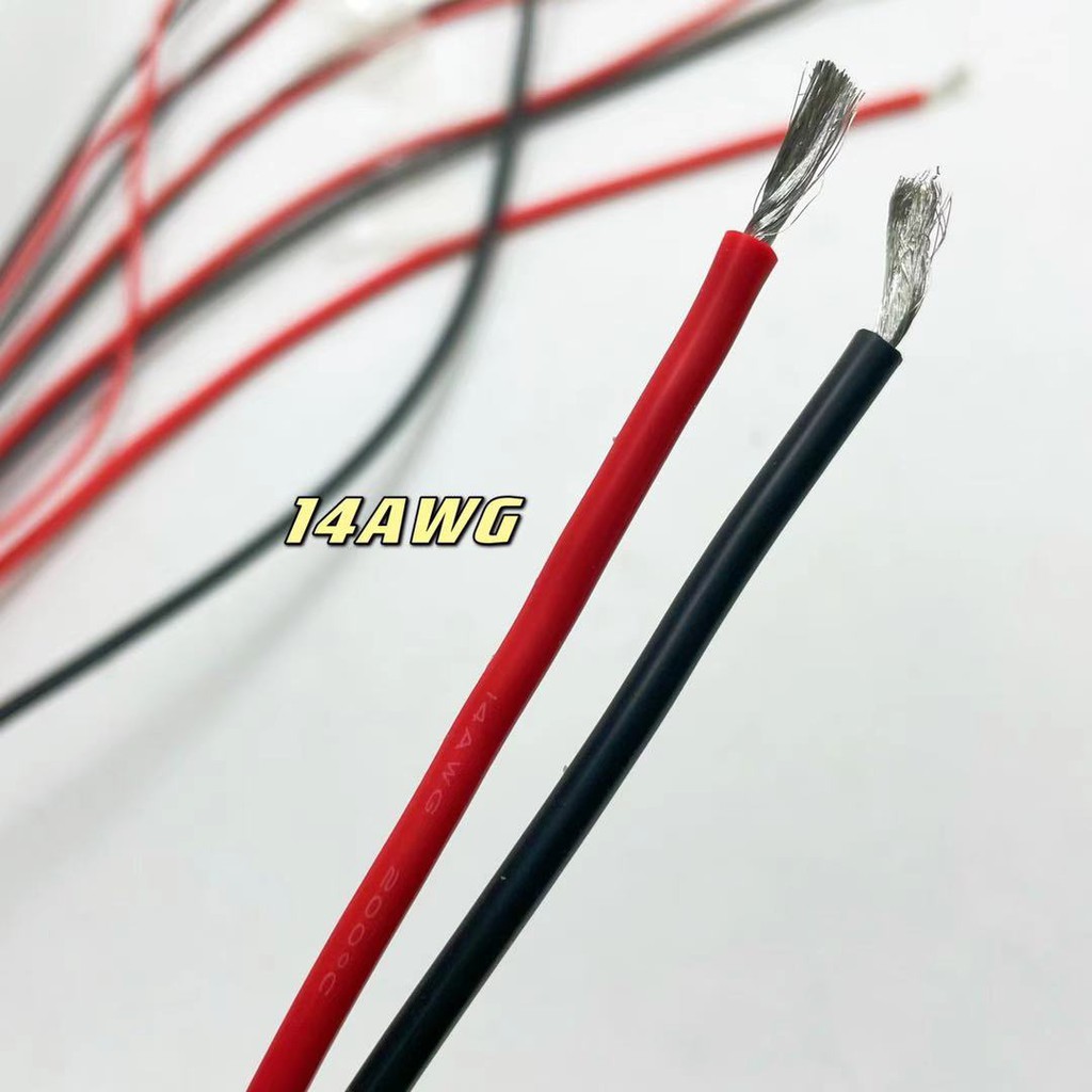 สายไฟดำแดง-แดงดำ-12awg-24awg-สายไฟซิลิโคน-ทนต่อความร้อนได้สูง-ขายเป็นเมตร