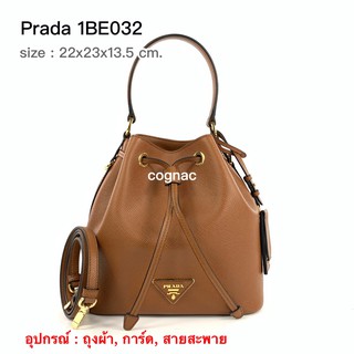 ์New Prada Saffiano Leather Bucket Bag (1BE032)
