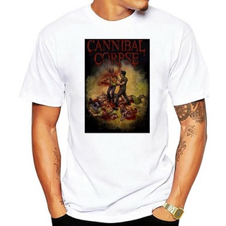 เสื้อยืดผ้าฝ้ายพิมพ์ลายขายดี เสื้อยืด ลาย Cannibal Corpse Chainsaw ของแท้!