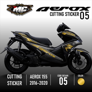 ภาพหน้าปกสินค้าสติกเกอร์เลเซอร์โฮโลแกรม สีทอง สําหรับรถจักรยานยนต์ Yamaha Aerox 155 2016 2017 2018 2019 2020 MC05 ที่เกี่ยวข้อง