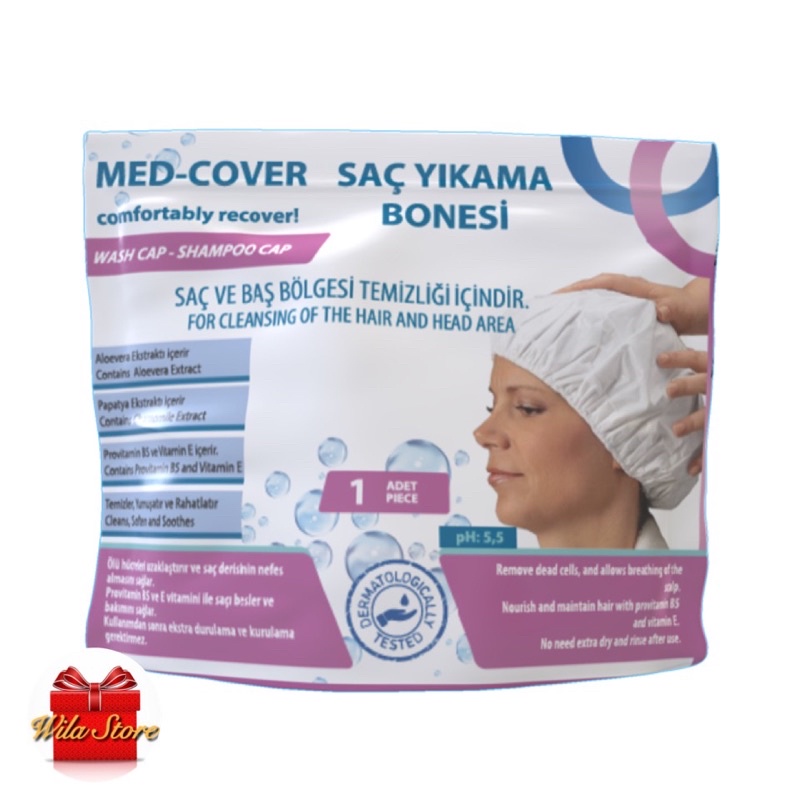 ภาพหน้าปกสินค้าล็อตใหม่ หมวกสระผมไม่ใช้น้ำ Med Cover Shampoo Cap