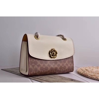 Coach Parker In Signature Canvas With Tea Rose