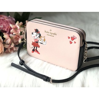 ส่งฟรี ผ่อน0%❤️Disney x Kate Spade Minnie Mouse Double-Zip Crossbody Bag