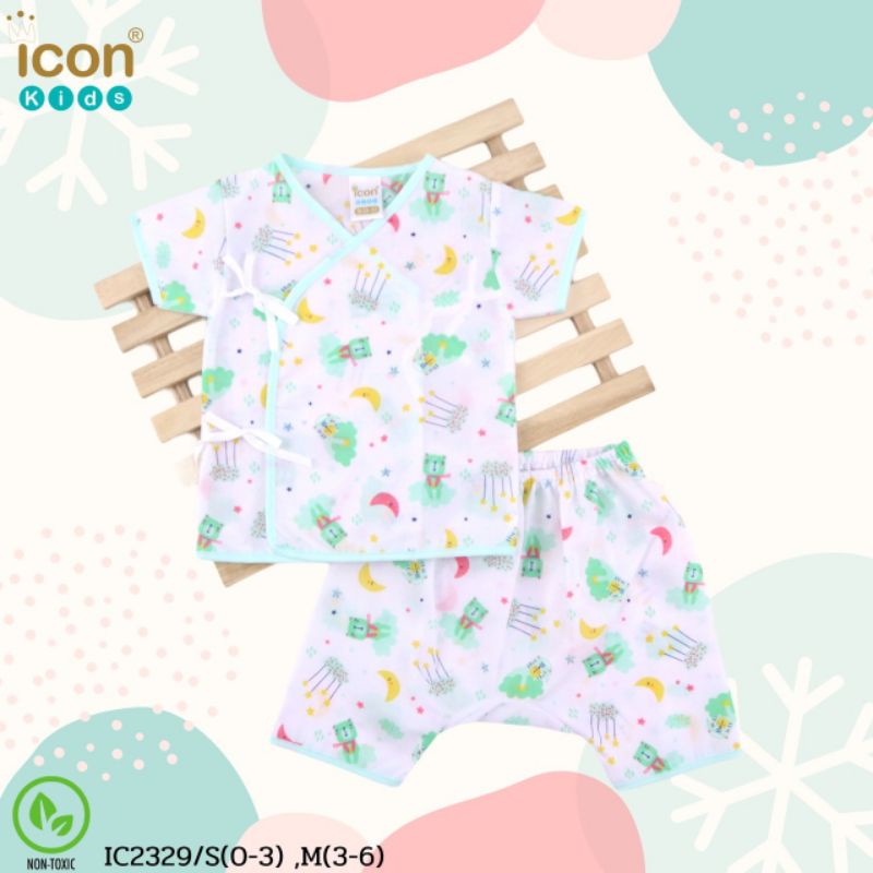 ชุดผูกหน้า-ผ้าป่าน-แบรนด์-iconkids-รุ่นคลาสสิก-ขายดีตลอดกาล-size-s-0-3-เดือน