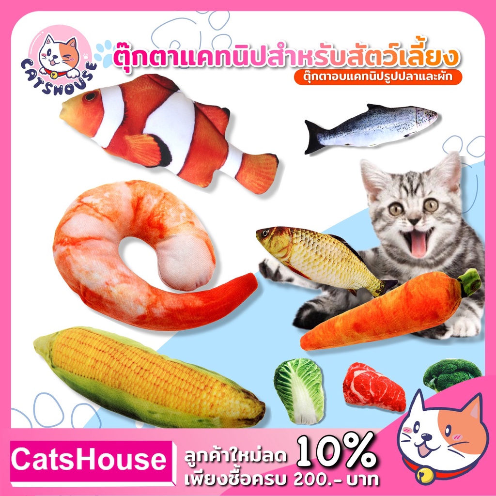 ภาพสินค้าปลาทูแคทนิป ปลาแคทนิป ผักแคทนิป กัญชาแมว แคทนิป Catnip ของเล่นแมว จากร้าน beautymarina001 บน Shopee ภาพที่ 1