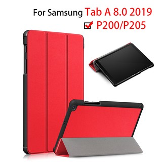 Samsung Galaxy Tab A 8.0 2019 Sm-P200 P205 PU  Flip Stand Smart Case Cover