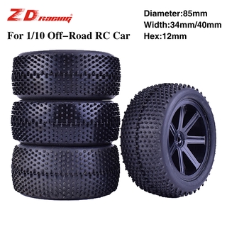 อะไหล่ยางล้อรถแข่ง 85 มม. 4 ชิ้น/ชุดสําหรับ 1/10 Off-Road Rc Car Buggy Tires