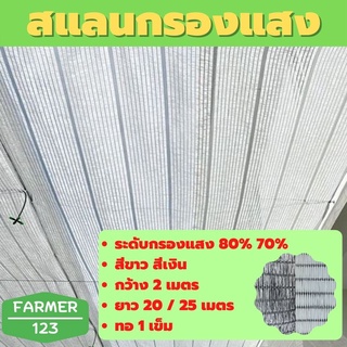 ภาพหน้าปกสินค้าตาข่ายกรองแสง แสลน สแลน สีขาว สีเงิน 70% 80% กว้าง 2 เมตร ยาว 20, 25 เมตร กันแดด กันฝุ่น กันยูวี ลดร้อน ที่เกี่ยวข้อง