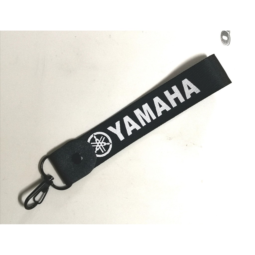 พวงกุญแจ-sport-พวงกุญแจยี่ห้อรถ-พวงกุญแจผ้าสกรีน-yamaha-สี-ดำ