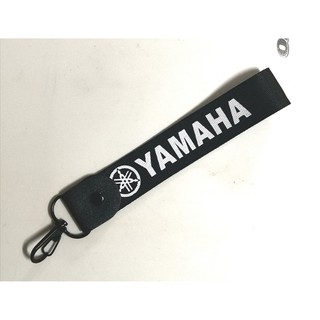 พวงกุญแจ SPORT พวงกุญแจยี่ห้อรถ พวงกุญแจผ้าสกรีน YAMAHA สี​ดำ