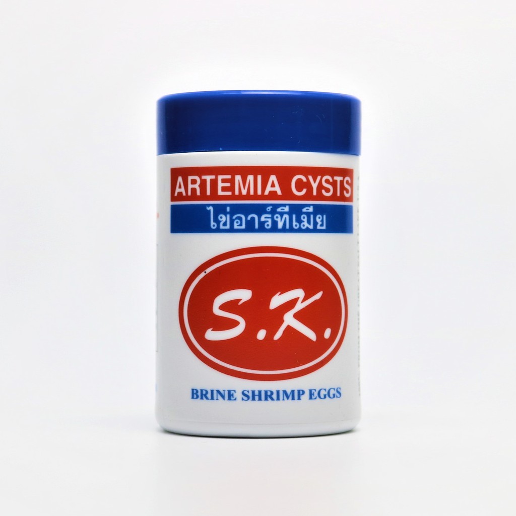 ภาพหน้าปกสินค้าS.K. Artemia Cysts ไข่ไรทะเล 50 g. (ฉลากขาว) จากร้าน mtt_trading บน Shopee