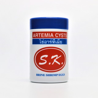 ภาพขนาดย่อของภาพหน้าปกสินค้าS.K. Artemia Cysts ไข่ไรทะเล 50 g. (ฉลากขาว) จากร้าน mtt_trading บน Shopee