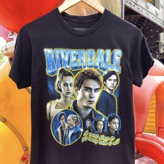 ROUNDคอลูกเรือNeckRiverdale Netflix Series แท้| ปั๊มคอ-4XL