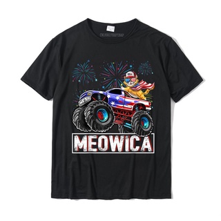 【🔥🔥】Meowica เสื้อยืดคอกลม แขนสั้น ผ้าฝ้าย 100% พิมพ์ลายธงชาติอเมริกัน 3D July 4Th แฟชั่นฤดูร้อน สําหรับเด็กผู้ชาย คู่ร