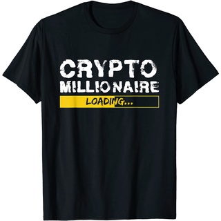 เสื้อยืด พิมพ์ลาย Crypto Millionaire Loading Funny Bitcoin Ethereum แฟชั่นฤดูร้อน สําหรับผู้ชาย