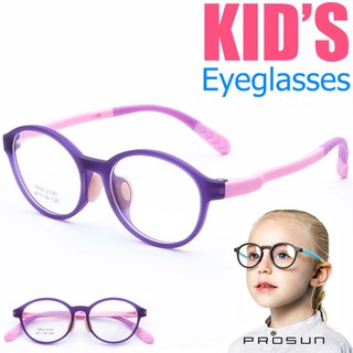 KOREA แว่นตาแฟชั่นเด็ก แว่นตาเด็ก รุ่น 2099 C-2 สีม่วง ขาข้อต่อ วัสดุ TR-90 (สำหรับตัดเลนส์) เบาสวมไส่สบาย