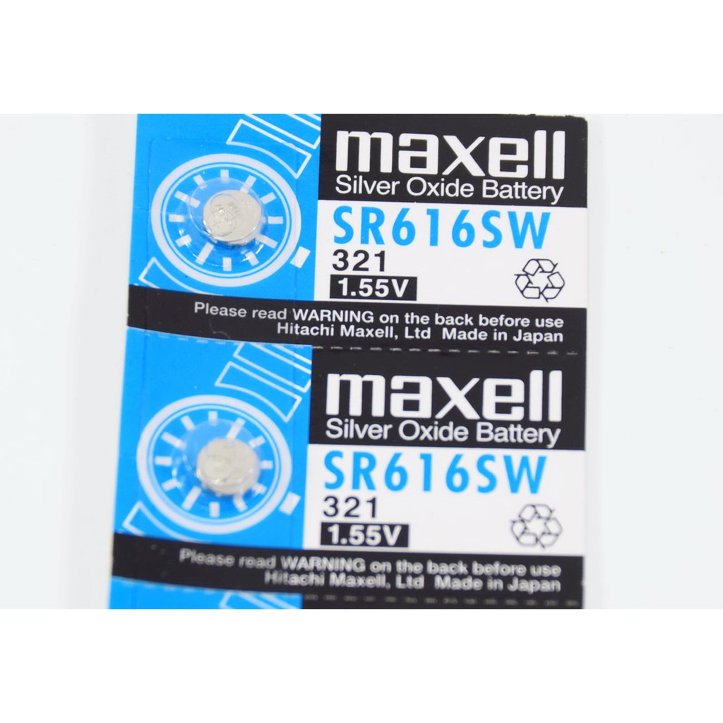ถ่านนาฬิกา Maxell SR616SW Made in Japan 1.55V ของแท้ 100% ถ่านกระดุม ...