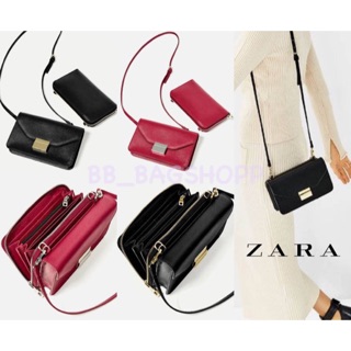 ZARA 2in1 WALLET CROSSBODY (outlet) สีแดง