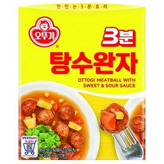 ottogi meatball with sweet &amp; sour sauce อาหารเกาหลี มีทบอล ซอสเปรี้ยวหวาน 오뚜기 3분 탕수완자 150g