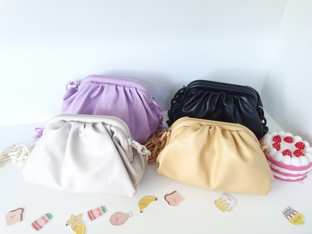 snaily-bag-กระเป๋าสะพายหนังนุ่มสีพาสเทลสไตล์เกาหลี