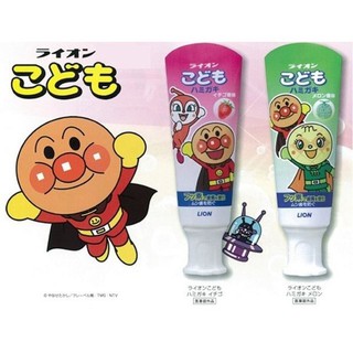 สินค้า LION Anpanman Kid\'s Toothpaste 40g ยาสีฟัน สำหรับเด็ก กลิ่นผลไม้ ยาสีฟันเด็กจากญี่ปุ่น (มี2 รสให้เลือก)