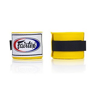 Fairtex เหลือง แฟร์เท็กซ์ ผ้าพันมือยืด คอตตอนไนลอน ยาว 180