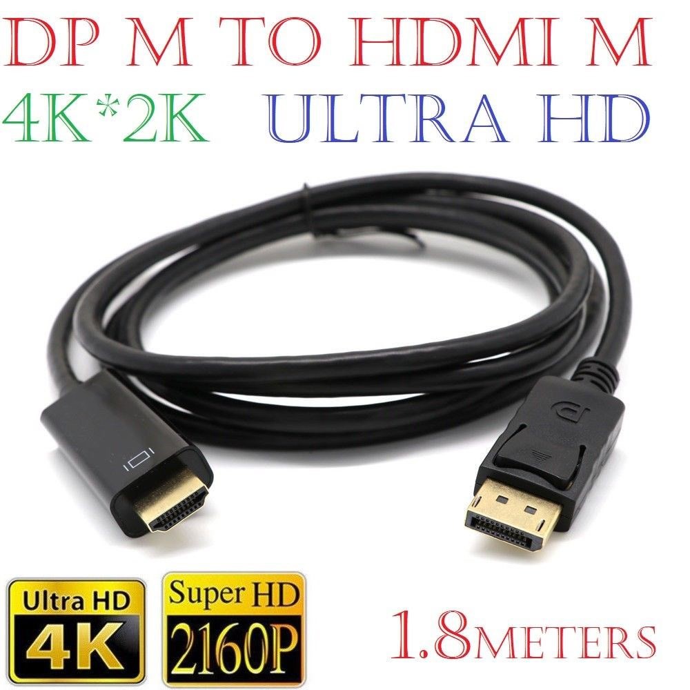 hdtv-cable-1-8m-displayport-display-port-pc-dp-to-hdtv-male-to-male-cord-cable-for-pc-hdtv