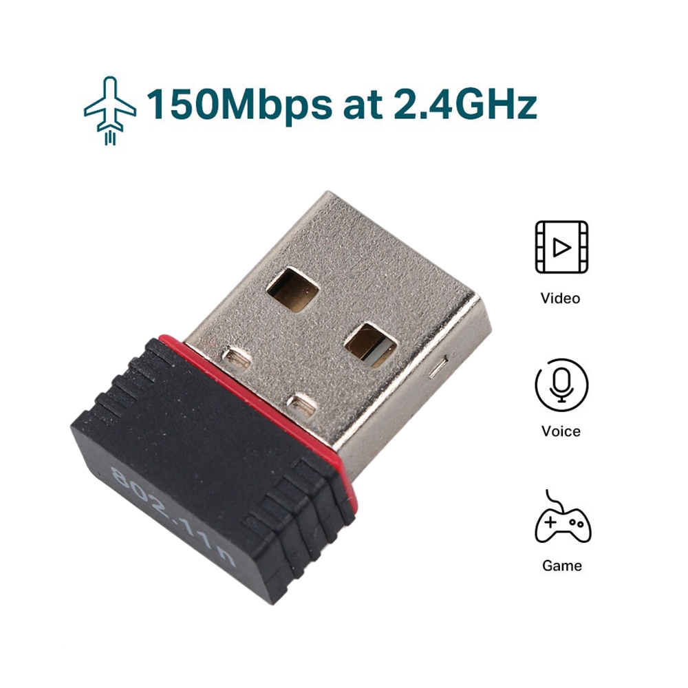 ภาพหน้าปกสินค้าอุปกรณ์รับสัญญาณเครือข่ายไร้สาย wifi USB 2.0 ขนาดเล็ก 150 mbps จากร้าน kiipiik.th บน Shopee