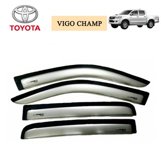 ภาพขนาดย่อของภาพหน้าปกสินค้ากันสาด Toyota Vigo Champ 2012-2014 สีบรอนด์ จากร้าน s9356 บน Shopee