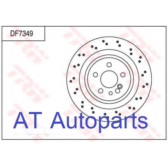 จานเบรค-จาน-หลัง-benz-s-class-coupe-จานมีรู-1999-2006-df7349-ราคาต่อใบ