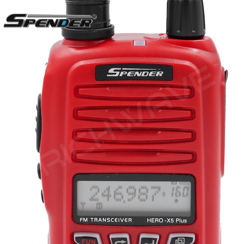 Spender Hero X5 plus วิทยุสื่อสาร 5 วัตต์ รุ่น แถมฟรี แบตเตอรี่แท้ 2 ก้อน ของแท้100% รับประกัน2ปี วอแดง