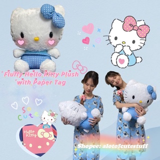 ตุ๊กตาคิตตี้ ขนนุ่มน่ารักมาก ไซซ์กอด ป้ายห้อย EIKOH HELLO KITTY SANRIO 2015 (Fluffy Hello Kitty Plush with Paper Tag)