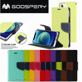 MERCURY GOOSPERY Fancy Diary Colorful PU Leather Wallet Flip Case for iPhone 12 11 Pro Max Mini