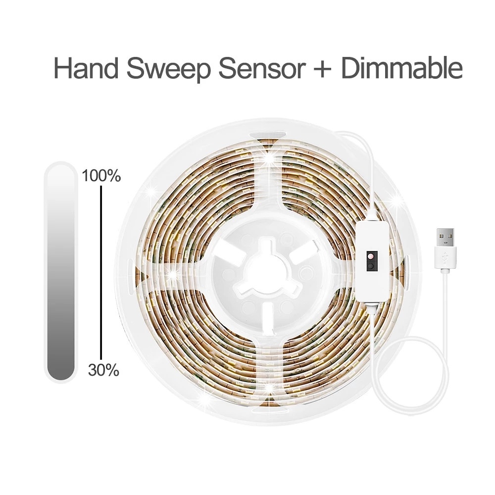 แถบไฟ-led-dc-5v-เซนเซอร์จับการเคลื่อนไหว-usb-สําหรับเปิดปิดตู้เสื้อผ้า-ตู้ไวน์