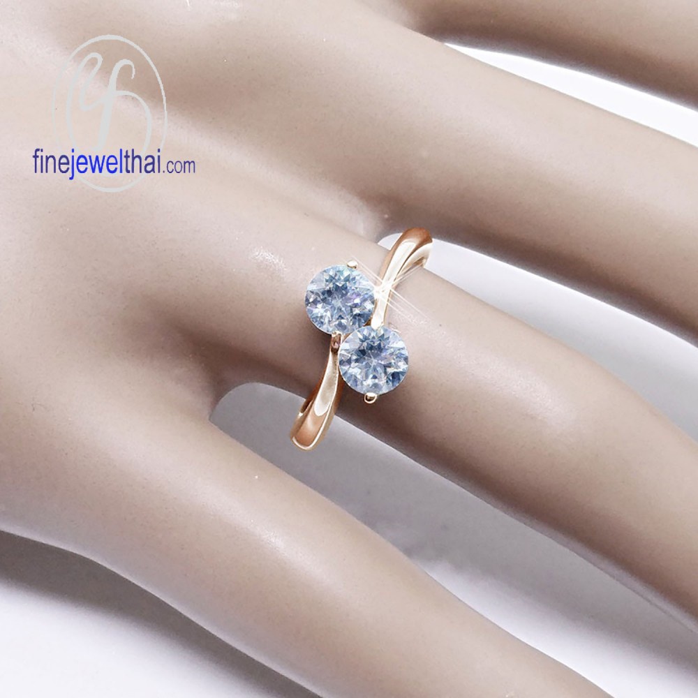 finejewelthai-แหวนอะความารีน-อะความารีน-แหวนเงินแท้-แหวนพลอย-แหวนประจำเดือนเกิด-r1045aq-เลือกสีตัวเรือนได้