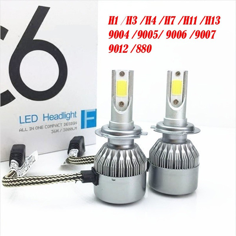 หลอดไฟหน้ารถยนต์-led-36-w-6000-k-lights