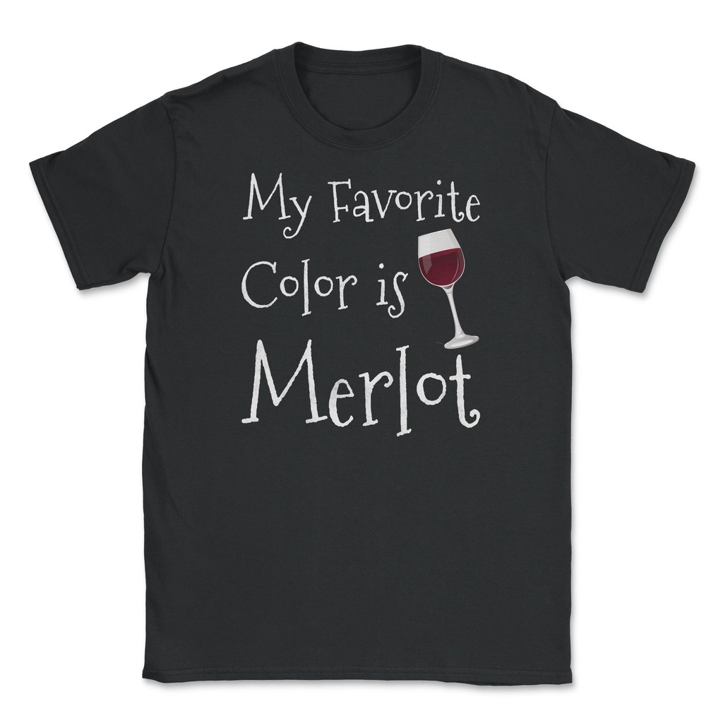 เสื้อผ้าผชเสื้อยืด-พิมพ์ลาย-my-favorite-color-is-merlot-wine-drinker-connoisseurs-สําหรับผู้ชาย-และผู้หญิงs-5xl