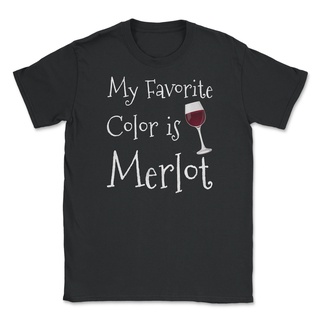 เสื้อผ้าผชเสื้อยืด พิมพ์ลาย My Favorite Color is Merlot Wine Drinker Connoisseurs สําหรับผู้ชาย และผู้หญิงS-5XL