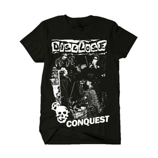 เสื้อยืดผ้าฝ้ายเสื้อยืด พิมพ์ลาย BAND DISCLOSE - CONQUESTL XL  XXL 3XL