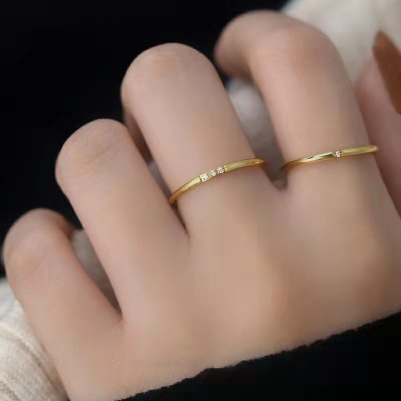 แหวนแฟชั่นเพทาย-แหวนเพทายหรูหราแหวนคู่เดี่ยว-เพทาย