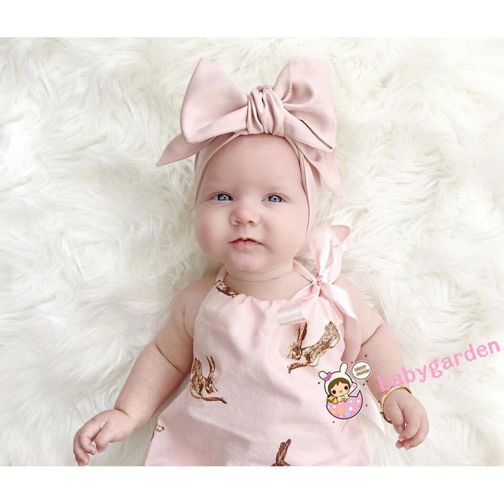daa-ทารกแรกเกิดทารกแรกเกิดเสื้อผ้าเด็กทารก-pink-rabbit-romper-bodysuit-outfits-headband-0-18-เดือน