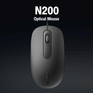 ภาพขนาดย่อของภาพหน้าปกสินค้าRapoo รุ่น เม้าส์มีสาย N200 Wired Optical Mouse (MSN200-BK) จากร้าน rapoo_th บน Shopee
