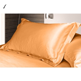【บลูไดมอนด์】1pc Pure Emulation Silk Satin Pillowcase Single Pillow Cover Multicolor 48*74cm