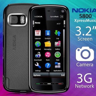 โทรศัพท์มือถือโนเกียปุ่มกด NOKIA 5800 (สีดำ)  จอ 3.2นิ้ว 3G/4G  รุ่นใหม่  2020