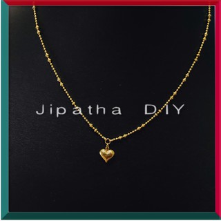 Jipatha DIY สร้อยคอ ทองเหลืองแท้ มาพร้อมจี้ห้อย ให้เลือกหลายแบบ ทั้งรูป หัวใจ พญานาค ปลาโลมา ดาว และจี้ ล็อคเก็ตจิ๋ว